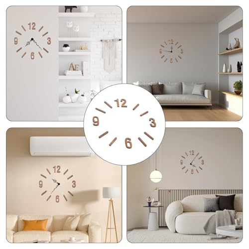 Alriedy 3D DIY Wanduhr-Ziffern Set Ziffernblatt Für Wanduhr, Holzzahlen, Ziffern Für Wanduhr, Arabische Uhrenziffern, Ersatz Holzziffern Für DIY Wanduhren (Kein Klebeband, klein, auf Größe achten)