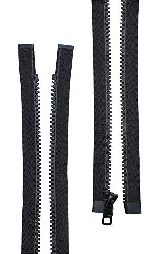 Fermeture éclair YKK Vislon n°5, la glissière séparable noire de haute précision 24"
