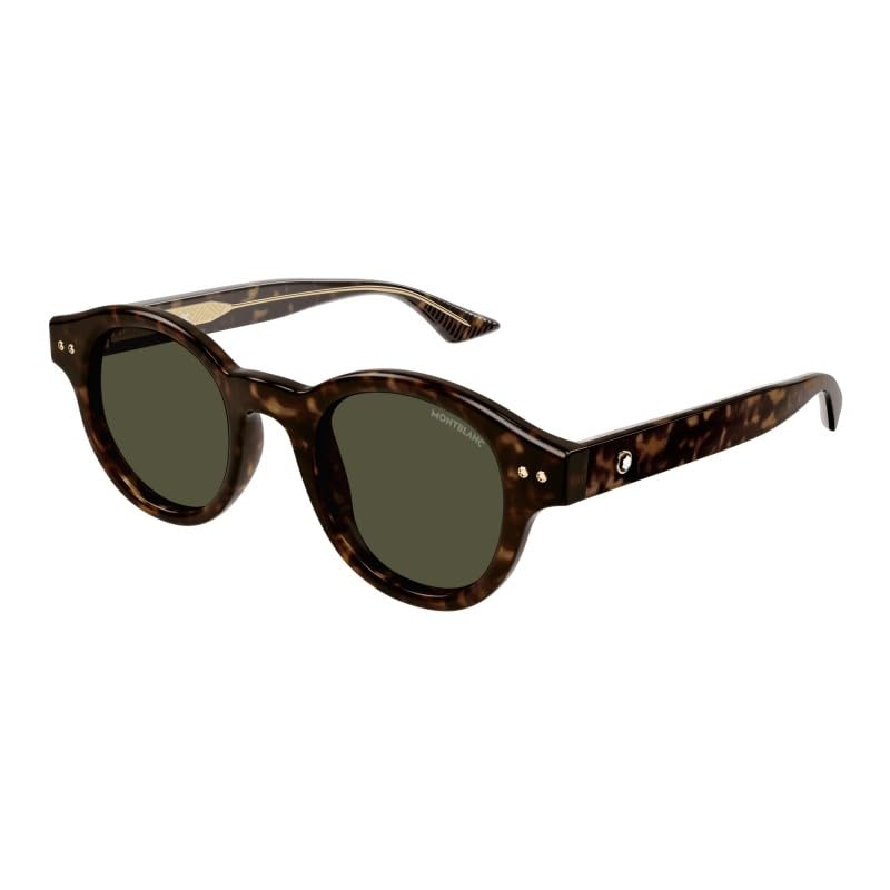 Montblanc MB0287S-002 48 okulary przeciwsłoneczne Man Recycled Ace okulary przeciwsłoneczne, sportowe, brązowe (brązowe), jeden rozmiar