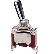 Twidec/Heavy Duty Rocker Toggle Switch 20A 125V SPST 2 Position 2 Pin ON/OFF Switch with Black PC...