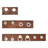 Walnut Earring Card Holder,Earring Cards-Jewelry Display Board Hanging Jewelry Boards for DIY Ear St