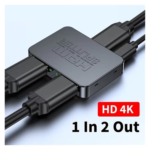 HD 4K対応スプリッター 1入力4出力 4x1 HDTVスイッチ対応アダプター ビデオスイッチャー TV BoxDVD PC ノートパソコン用(1 in 2 out)