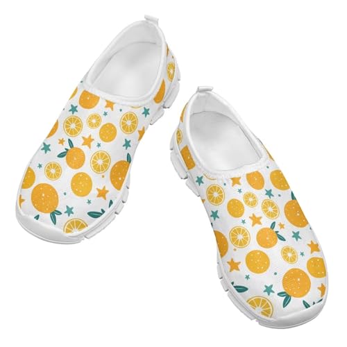 Kids Breathable Sneakers Slip On Casual Shoes Boys Girls Lightweight Cozy Walking Shoe for Workout Size 11-15 White Sole4