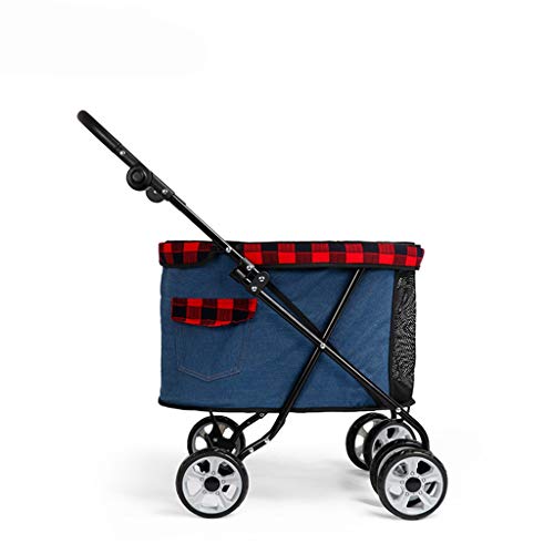KKCD-Pet Stroller Kinderwagen |Hund Katze Buggy Mit 4 Rädern |Hund Katze Faltbarer Kinderwagen Trolley Puppy Jogger Faltbarer Kinderwagen Travel Stroller Haustier-Kinderwagen (Color : C) Cover