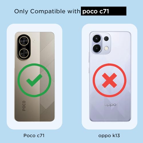 Image of Pikkme Back Cover for Poco C71 / Redmi A5 Mag-Safe Shockproof PC + TPU Protective Case Magnetic Support Bumper Case (Transparent Mag-Safe)