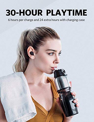 Wireless Earbuds, [2020 Upgraded] EarFun Free Bluetooth 5.0 Earbuds with Wireless Charging Case, USB-C Quic   k Charge, IPX7 Waterproof in-Ear Wireless Headphones, Deep Bass, 30H Playtime Built-in Mic