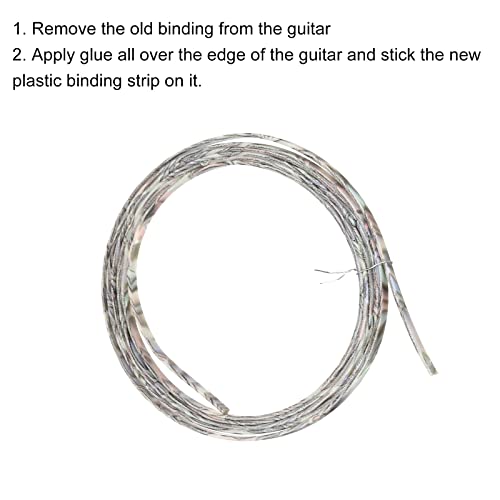 Meccanixity Plastic Binding Purfling Strip 1650X3X1.5Mm Guitar Binding Edge Trim For Acoustic Classical Guitar Blue Green Pink 1 Pack #TOP2