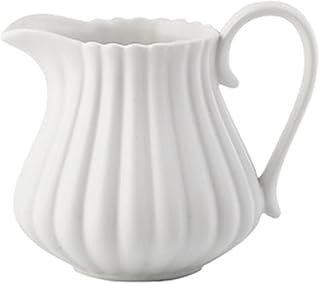 YUEYOULII Chochla do sosu ceramiczny dzban do masła wielofunkcyjny dzbanek na mleko z uchwytem gospodarstwo domowe nadaje się do kawy i herbaty sosjerki 210 ml / 8 uncji nadaje się do sosu, sosu przyprawowego (kolor: Biały)