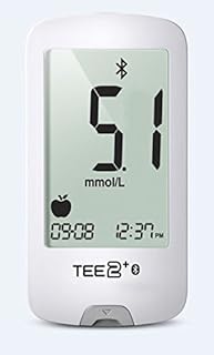 TEE2+ Blood Glucose Meter - Easy to use, Accurate, Stores 1000 Readings, Bluetooth Compatible