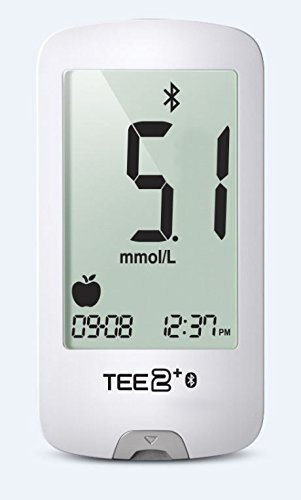 TEE2+ Blood Glucose Meter - Easy to use, Accurate, Stores 1000 Readings, Bluetooth Compatible