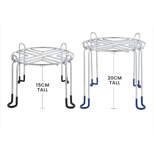 Amwater Water Filter Stand Compatible With Berkey/Doulton, 6 Inches Tall Stainless Steel Pitchers Countertop With Rubber Non-Slip, Works For Most Gravity-Fed Water Dispenser #TOP2