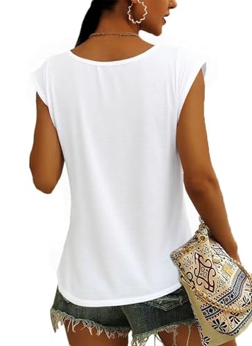 Womens 3 Pack T Shirts Cap Sleeve Tees U Neck Tank Tops Fashion Basic Tops 20254