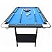 Hathaway Fairmont Portable 6-Ft Pool Table for Families with Easy Folding for Storage, Includes Balls, Cues, Chalk, Blue