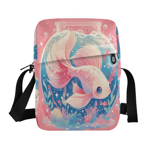 Cute Simple Colorful Baby Fish messenger bag for women men's shoulder bag Shoulder Handbags Adjustable Strap for Travel Casual