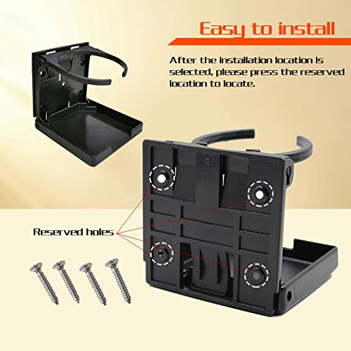 Miytsya 2 Pcs Boat Cup Holder Boat Drink Holder Folding Drink Holder Plastic Drink Holder Cup Holders Large Boat Drink Holder Bottle Drink Cup Holder For Cars Trucks Rvs Autos Boats Accessories Black #TOP3