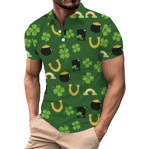 Polo trèfle irlandais homme pour la Saint-Patrick et vos soirées d'été