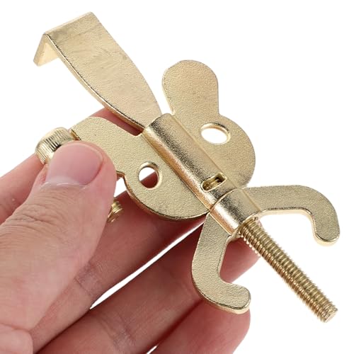 Cerradura de puerta portátil Yardenfun de metal sin taladro para seguridad en viajes, 2 piezas 5