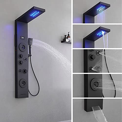 Image of BWE Shower Panel Tower System Matte Black