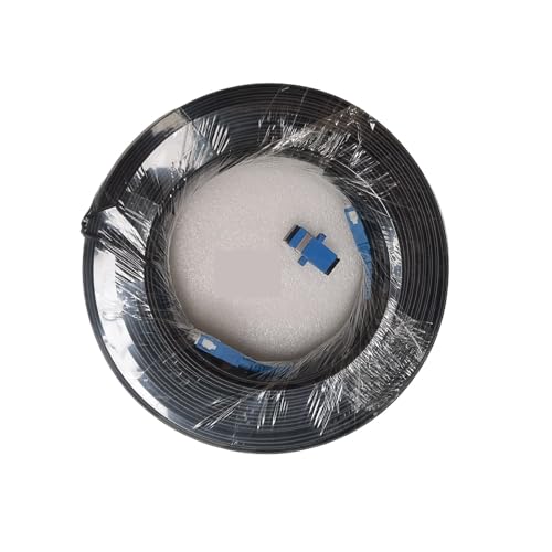 Câble fibre optique monomode FTTH extérieur SC/UPC 60m avec adaptateur de raccordement