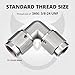 EVIL ENERGY 3AN Female to 3AN Female 90 Degree Swivel Brake Line Fitting, AN Adapter Coupler, Easy Install, Leak-Free for Automotive & Racing Performance, Stainless Steel Silver