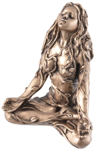 Veronese Earth Goddess Gaia in Lotus Position, Closed Eyes, Bronze, LxBxH ca. 5x3x7cm - Image 2