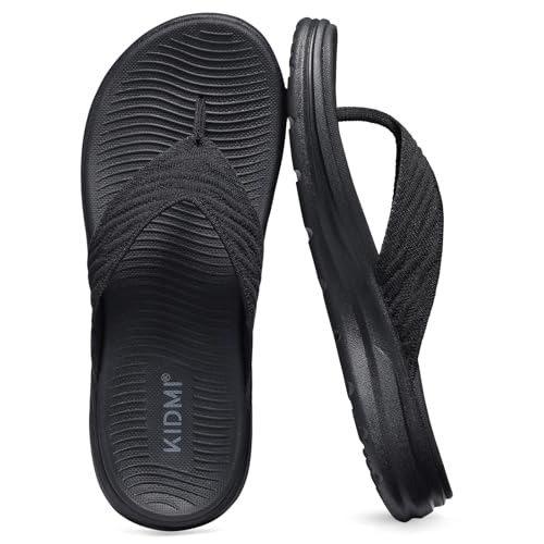 KIDMI Women's Arch Support Flip Flops with Soft Cushion Comfortable Summer Beach Slip On Walking...