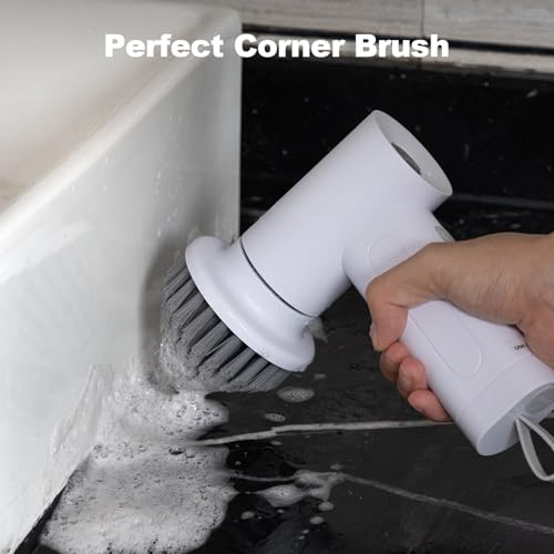 Image of 2Pcs Corner Brush Heads Set for Electric Spin Scrubber Cleaning Corners Gap Edge, and Hard-to-Reach Places(White)
