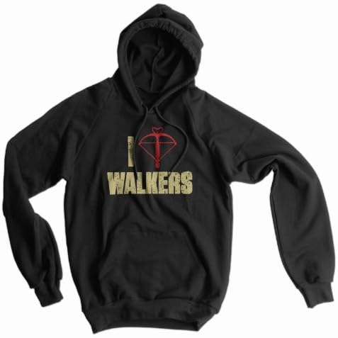 I Heart Walkers American Apparel Hoodie, Black, Large Apparel
