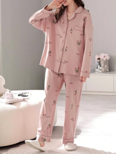 Image of LITZO Womens Korean Night Dress || Pyjama Set ||Korean Nightsuit || Women Nightwear ||Round Neck Half Sleeve Nightsuit || Loungewear || Everyday Nightdress (L-234-237)