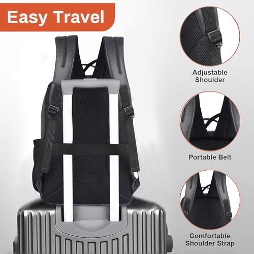Image of SAULT Vegan Leather Casual 15.6 Inch Laptop Travel Business College Office Backpack for Men & Women