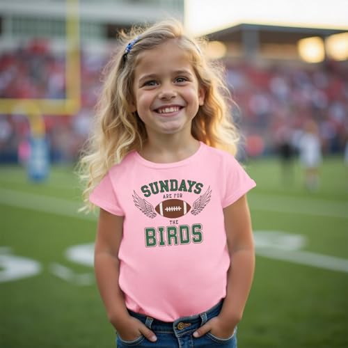 MODNTOGA Toddler Girl Boy Game Day Football Graphic Shirt Sundays for The Birds T-Shirt Kids Rugby Sports Fans Tee Tops2