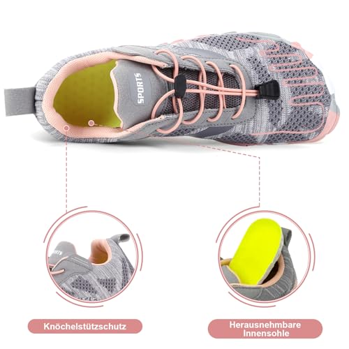 Image of Hike Footwear Barefoot Shoes, Pro Barefoot Shoes Women Men, Athletic Hiking Shoes, Minimalist Water Shoes Breathable Quick Dry Zero Drop Trail Running Shoes with Non-Slip Sole & Wide Toe Box