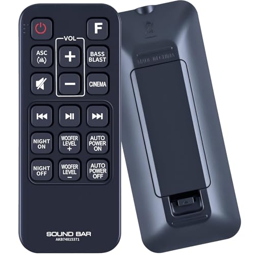 Replacement Remote AKB74815371 Compatible with LG Wireless Sound Bar for LG Soundbar Speaker System SK3D SK4D SJ3 SJ4 SL3D SPH4B-W SPJ4B-W
