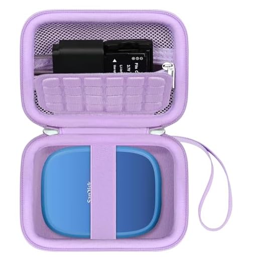 Canboc Carrying Case for SanDisk Creator Phone SSD 1TB 2TB External Solid State Drive, Zipper Mesh Pocket fit Cable, Purple (Case Only)