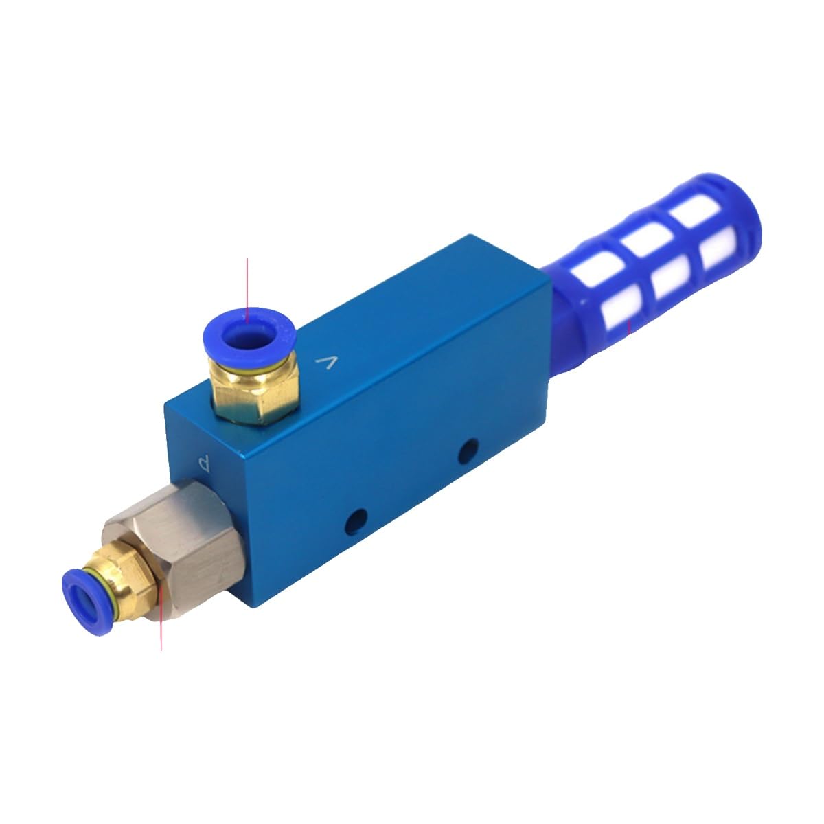 Shmkbdpf One Color 1 Pcs Vacuum Generator Pneumatic Negative Pressure Vacuum Valve Cv-10/15/20/25Hs Suction Cup Robot(Ev-20Hs (+8Mm Connector+Muffler))