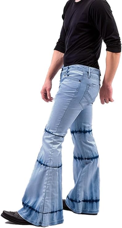 Men's 60s 70s Bell Bottom Pants Flared Jeans Outfits for Men2