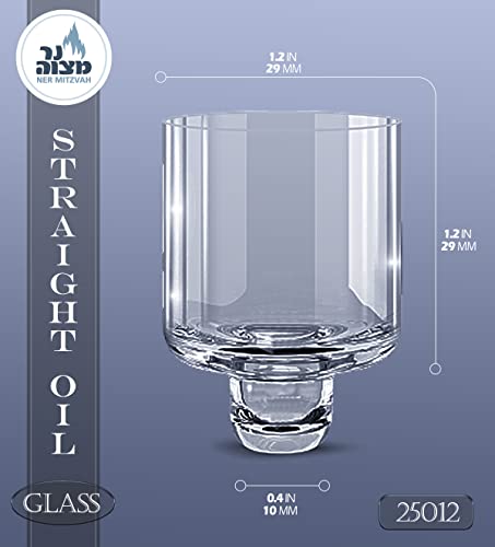 Ner Mitzvah Glass Chanukah Menorah Oil Cups #TOP16