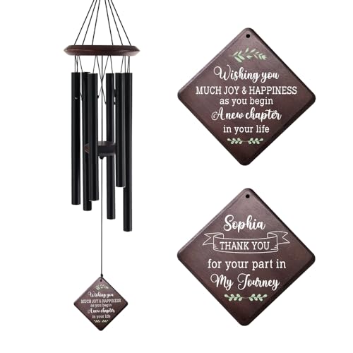 Image of Personalized Retirement Wind Chime for Women & Men, Going Away Farewell Gifts for Coworkers Teacher Boss Leader,Coworker Leaving Customized Wind Chime, Retirement Gifts for Dad Mom