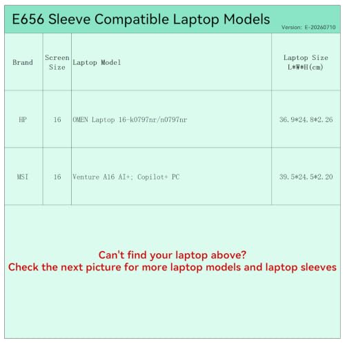 Image of Smatree Elite Laptop Sleeve for 16.1 inch HP OMEN 16-k0797nr /n0797nr, for 16 inch MSI Venture A16 AI+ Copilot+ PC, Protective Laptop Case with Pocket (E656)