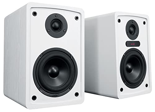 Rockville ELITE-5W V2 800W Home Audio 5.25" Bluetooth Bookshelf Speakers, White, Silk Dome Tweeter, USB/Memory Card, Mic Inputs, Optical/Coaxial/RCA, for Music, Movies & Karaoke by Rockville - Image 3
