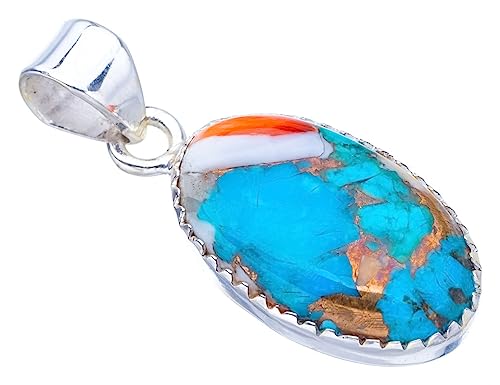 Pendentif calcédoine de cuivre argent 925 fait main contre les bijoux ternes