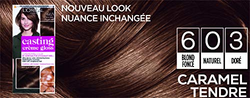 Coloration 603 Caramel Tendre Sans Ammoniaque Glossy Ultra Glossy Casting Crème Gloss 'oreal Paris La Boîte - vue 4