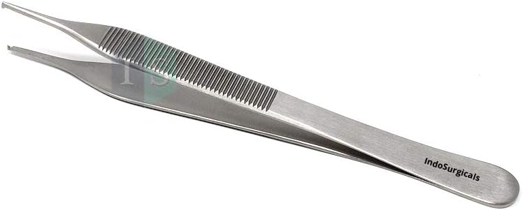 IS IndoSurgicals Adson Forceps (5", Toothed Dissecting)