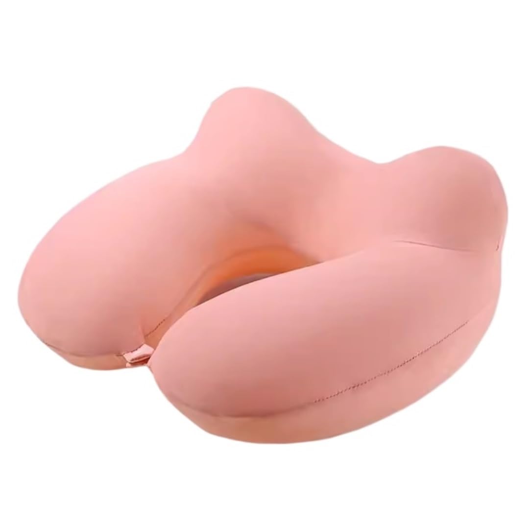 MHbdfsxz Travel Essential Flight Pillow Inflatable Travel Pillow Ice Silk Fabric Neck Portable U-Shaped For Airplanes Home Sleeping Rest(D)