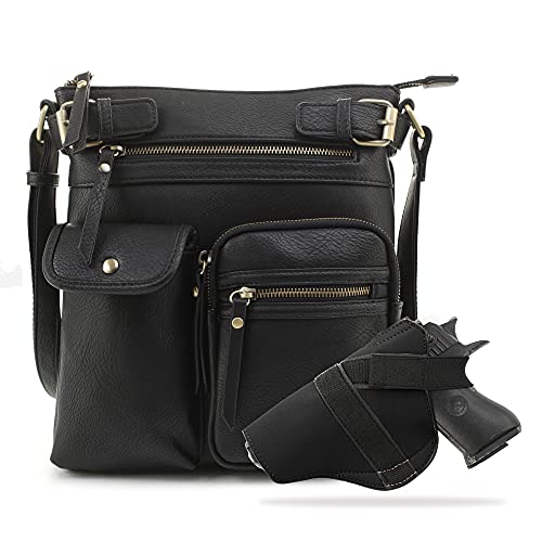 JESSIE & JAMES Robin Multipocket Concealed Carry Crossbody Bag with Lock and Key