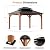 Modern Shade Wood Gazebo 10x12 with Double Galvanized Steel Roof