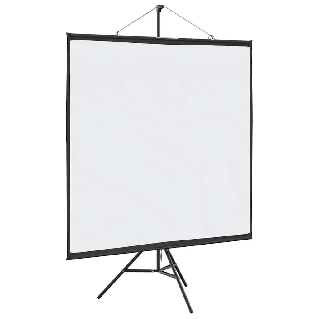 Schermo per proiettore con treppiede, 81 pollici, 1:1, portatile, per home theater, presentazioni e lezioni, pieghevole, estensibile, opaco, riflettente, telaio stabile