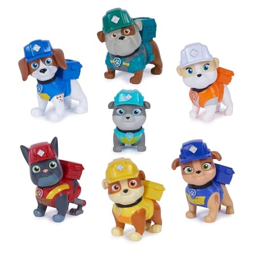 Rubble & Crew - Pack 7 Figuras Cachorros - Patrulla Canina Juguetes - Juegos Infantiles - 6067084 - Juguetes Niños 3 años + - Regalo Niño 3 años +