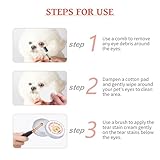 Tränenfleckentferner Kit für Hund & Katze mit Tränenfleckenbalsam, Tränenfleckenkamm, Pro Puderbürste, Augenpads, Sanfte Augenpflege - Reiniger zur Entfernung von Tränenflecken, Augenschmutz, Ausfluss