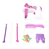 MOTOULAX Electric Hair Braider, Automatic Hair Braiding Machine for Kids Girls with 3 Strand Mechanism, Combs and Elastic Bands for DIY Hairstyling